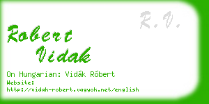 robert vidak business card