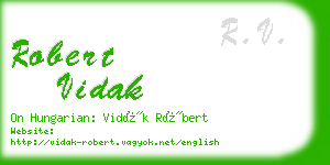 robert vidak business card